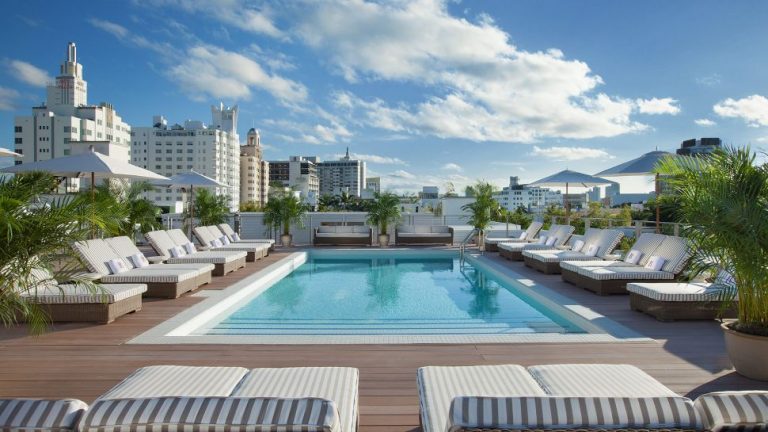 City view from the redbury rooftop pool