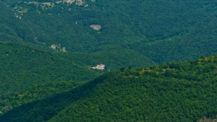 Eremito - Hotelito del Alma aerial view of remote hotel amongst forest