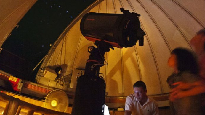 Soneva Kiri telescope at night