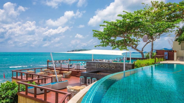 pool with ocean view