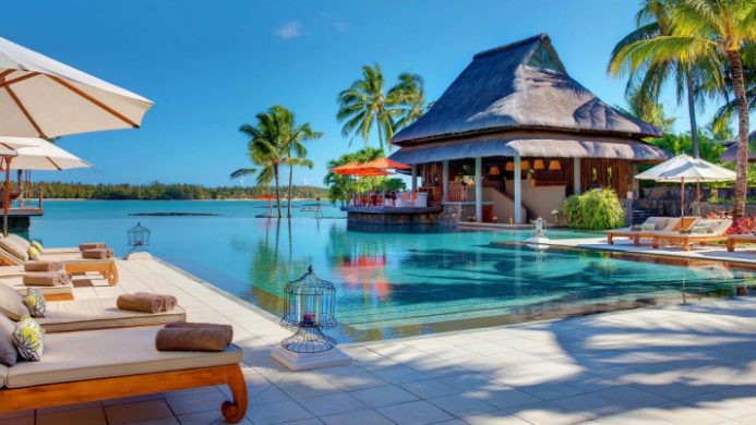 pool with lounge chairs