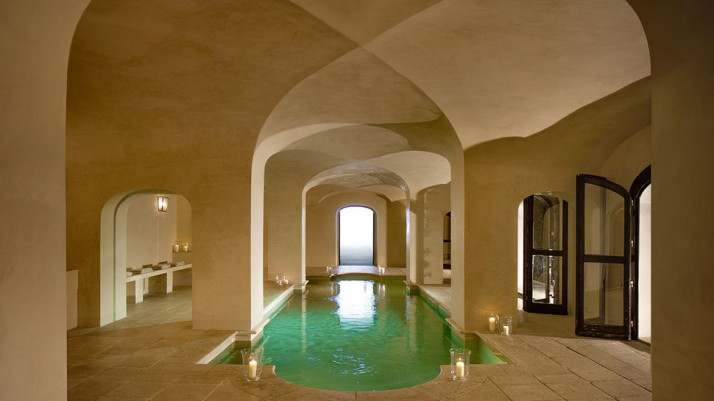 spa pool with architectural detail