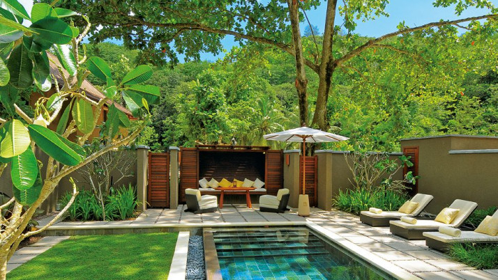 Constance Ephelia indoor-outdoor private plunge pool and tropical garden