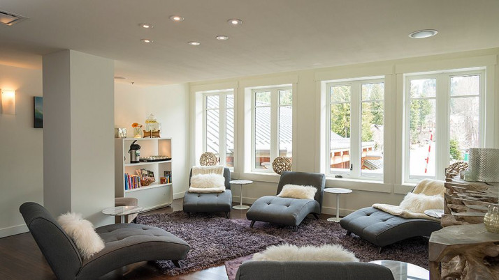 contemporary lounge with modern furniture