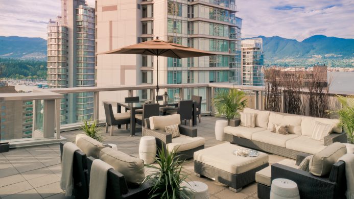 Loden Hotel penthouse patio with view