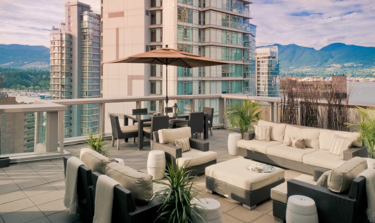 Loden Hotel penthouse patio with view