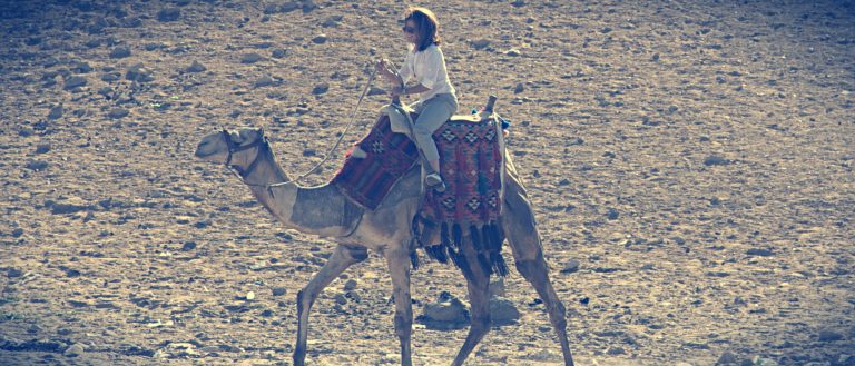 Lotte Davis camel riding