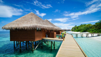 Mirihi Island Resort over water villas