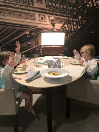 Kids enjoying a meal