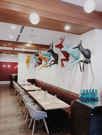 Nita Lake Aura Restaurant art installation