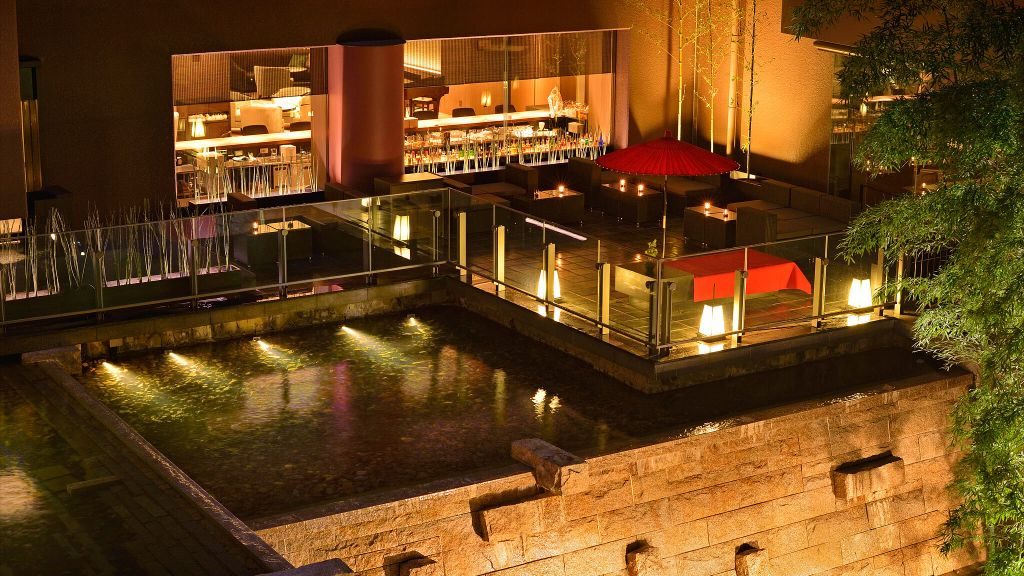 Kyoto Tokyu Hotel Garden Terrace and Bar at Night