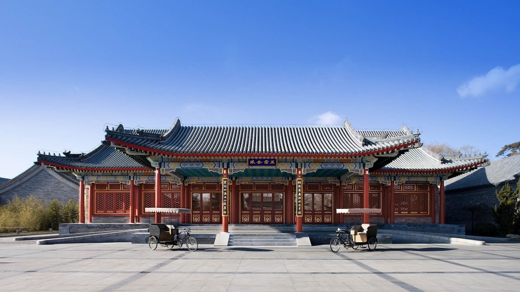 Arrival pavilion at the Aman at Summer Palace