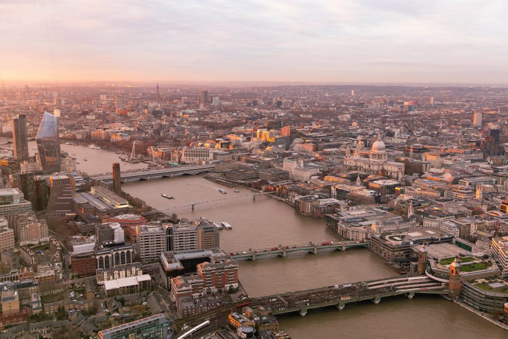The Shard London sunset