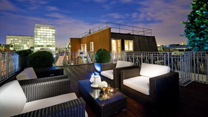 St. James Hotel and Club Mayfair in London rooftop terrace