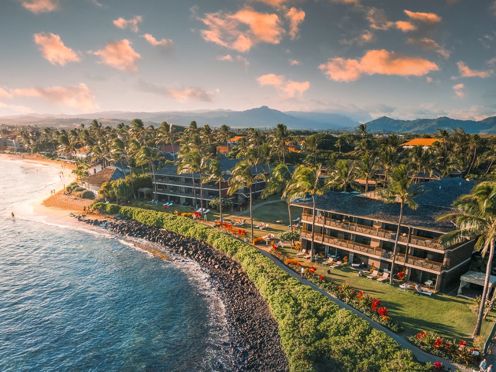 Ko’a Kea Hotel and Resort as seen from offshore