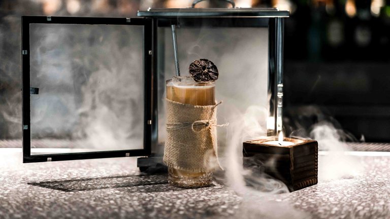 Smoke on the Water Cocktail at the Botanist Bar