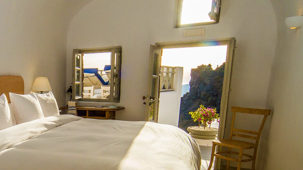 Iconic Santorini bedroom