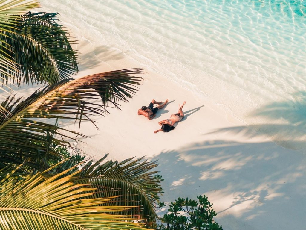 Jeremy and Angie on a beach