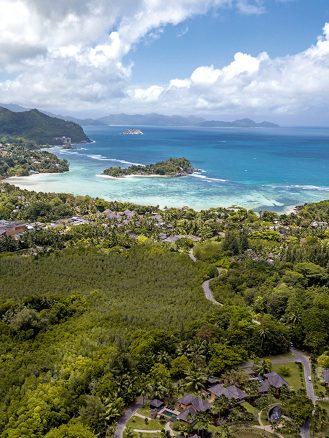 Constance Ephelia Seychelles Resort Aerial View Ocean