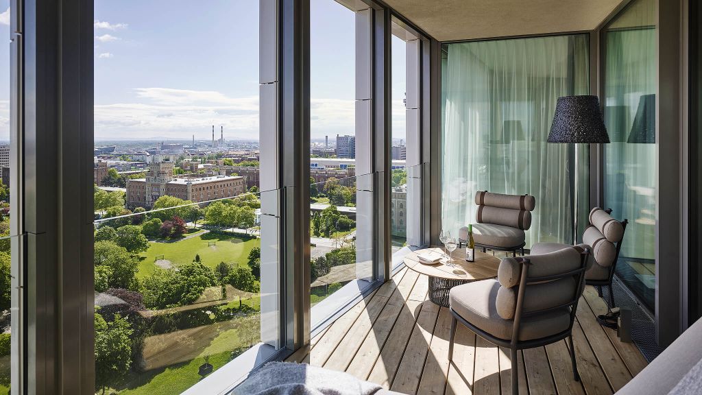 Andaz Vienna Am Belvedere penthouse balcony view