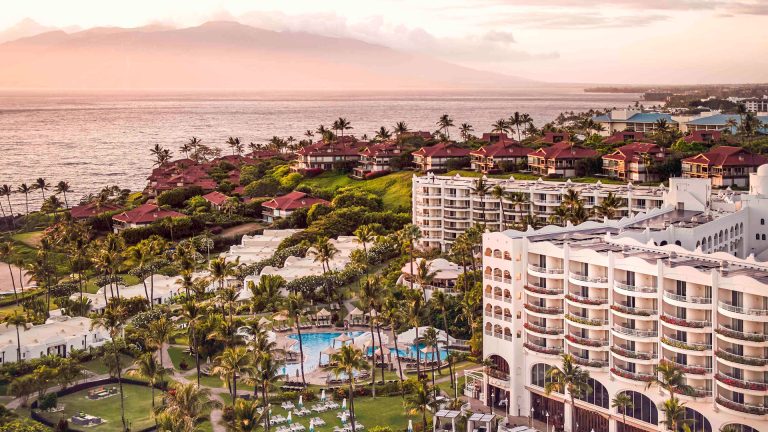 Fairmont Kea Lani Maui, an idyllic resort, overlooking the vast Pacific Ocean, nestled in the lush beauty of Maui, Hawaii.