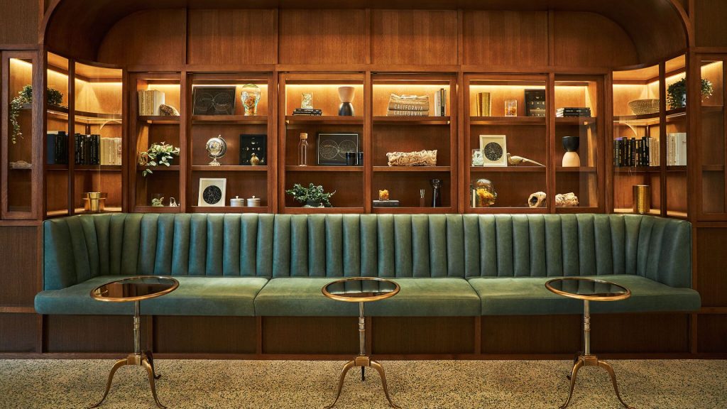 luxury hotel amenities - An inviting image revealing the stylish interiors of Pendry San Diego, a modern and luxurious hotel in the Gaslamp Quarter.