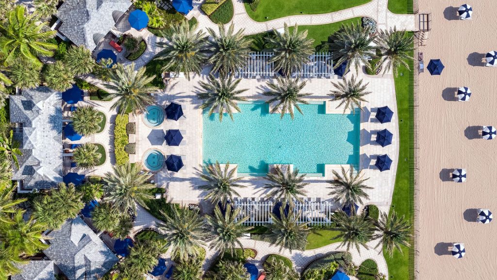 luxury hotel makeovers - The Breakers Flagler Club aerial view of outdoor pool