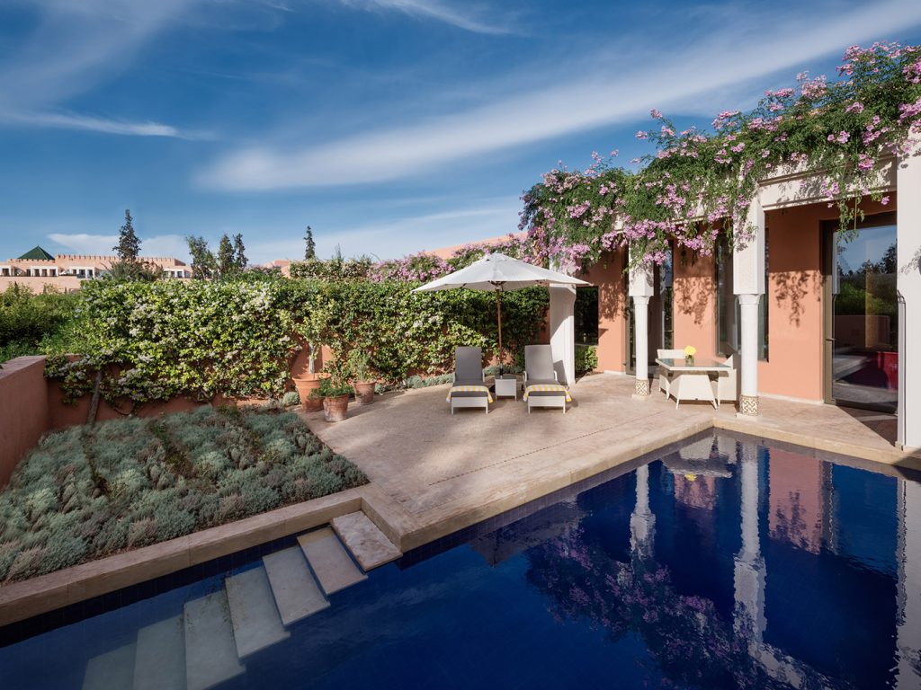 20 unforgettable stays - Oberoi Marrakech private outdoor terrace with pool, garden and loungers