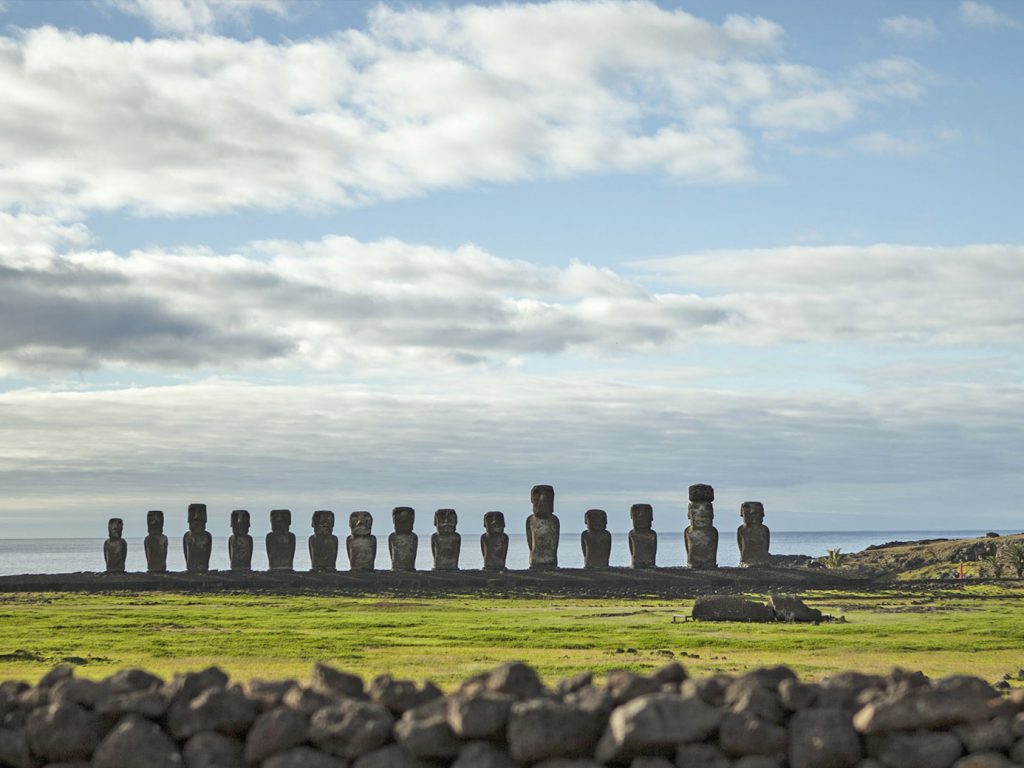 20 unforgettable stays - a row of Easter Island Moai