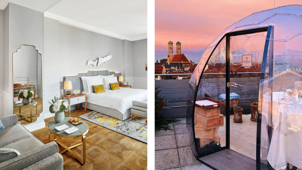 Mandarin Oriental, Munich with Festive Christmas Decorations.