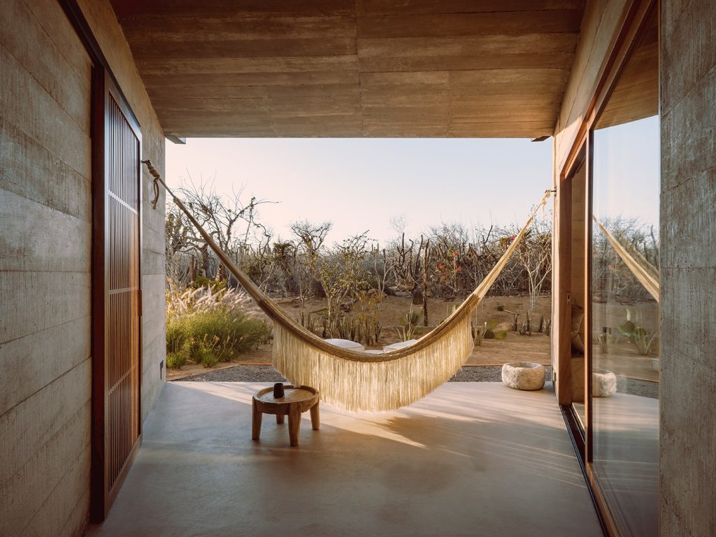 Paradero Todos Santos – outdoor hammock on private terrace