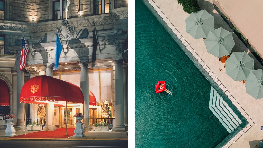 top events for 2024 - Fairmont Copley Plaza (shown left) + The Sukhothai Bangkok (shown right)