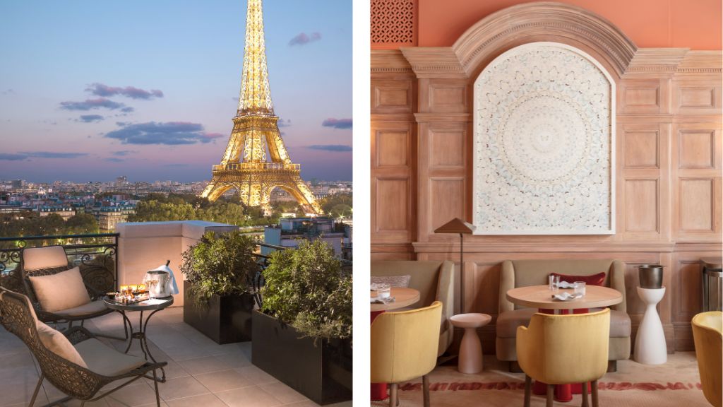 top events for 2024 - Shangri-La Paris (shown left) + The Connaught (shown right)