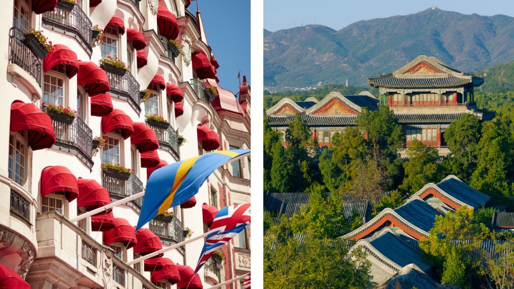 top events for 2024 - Hotel Diplomat (shown left) + Aman at Summer Palace, Beijing (shown left)