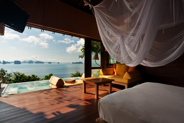 best romantic getaways - Six Senses Yao Noi Bedroom View