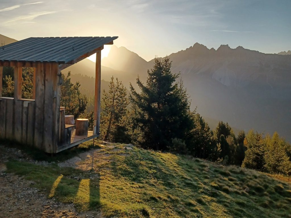 northern italy and switzerland - Dolomites view at sunset