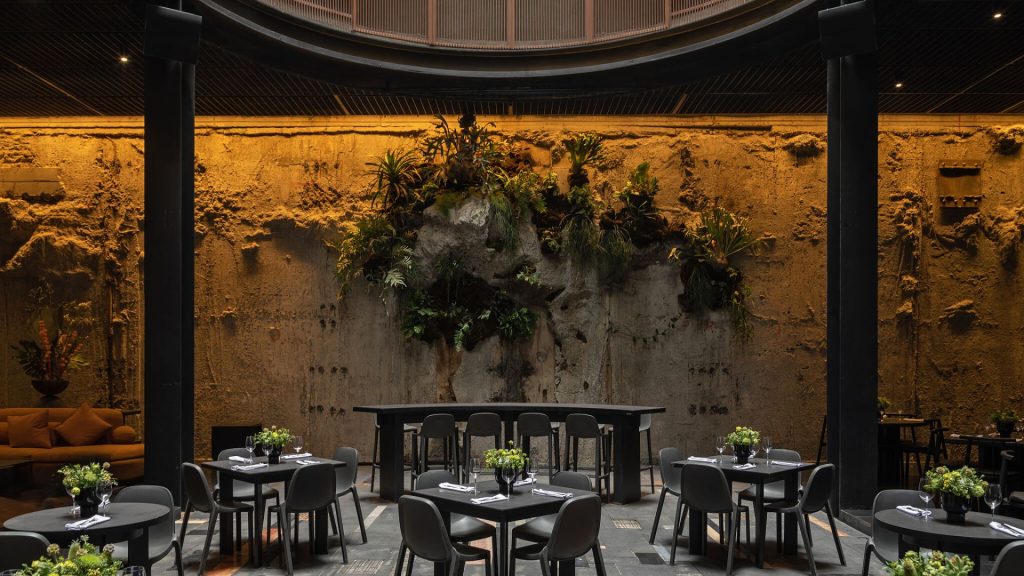 VOLGA hotel's cenote-inspired courtyard