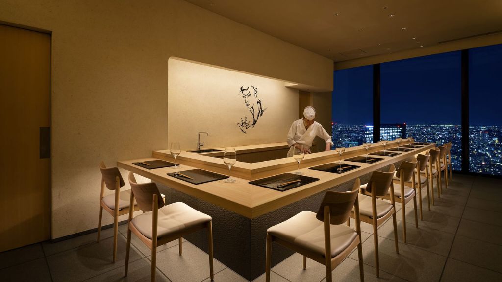 hotel restaurants with open kitchens - Jin-E at Bellustar Tokyo