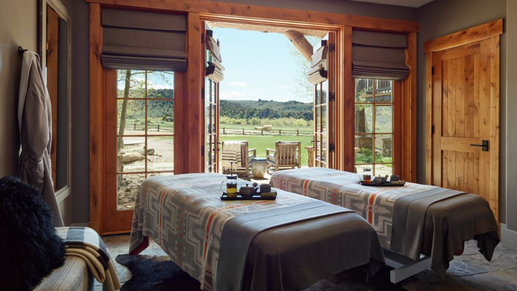 Best All-Inclusive Luxury Resorts - The Brush Creek Luxury Ranch Collection's couples spa view
