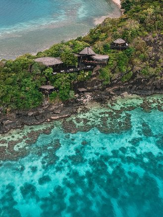 COMO Laucala Island Travel Diary by Jyo Shankar - aerial view of resort