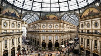 Luxury hotels in Milan - Galleria Vik Milano – Townhouse Galleria - Centro Storico - Exterior of the hotel in the heart of the Galleria Vittorio Emanuele II shopping arcade