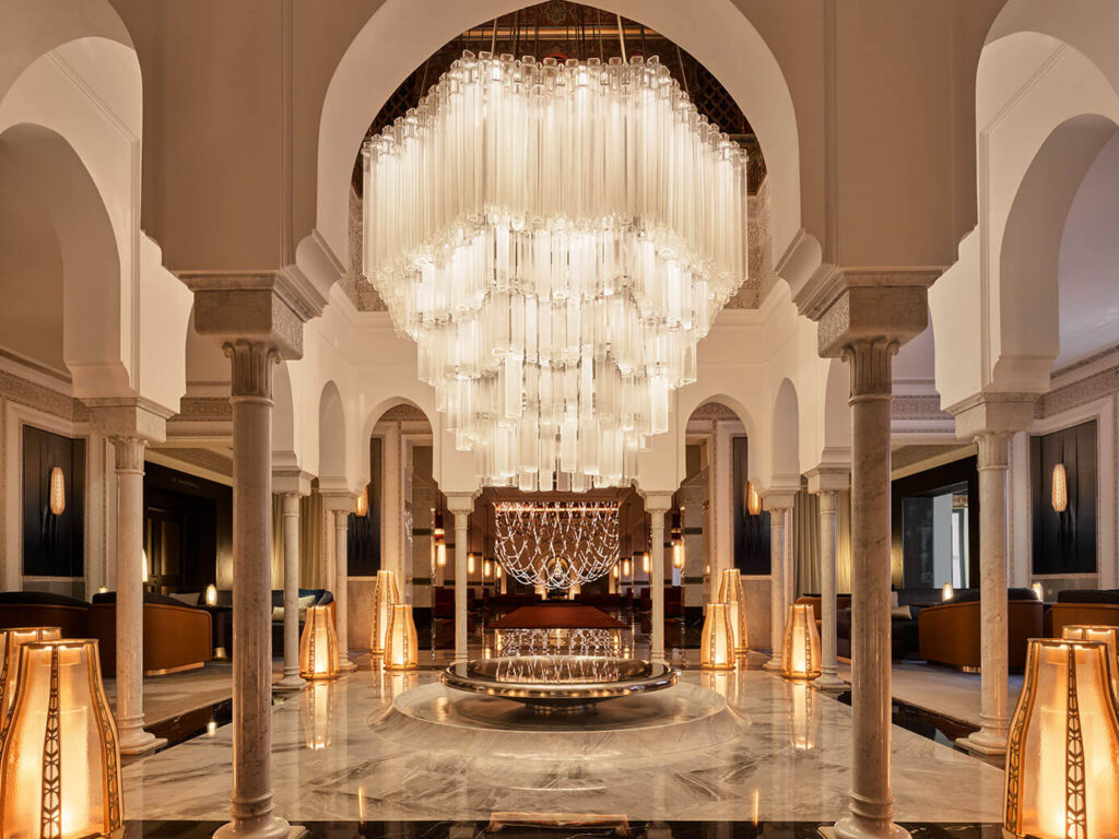 Family Trip to Morocco Travel Diary by Anna Cort | The opulent lobby of La Mamounia, Marrakech
