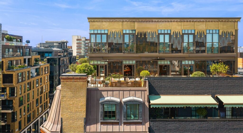 Luxury hotels in London - Soho - Broadwick Soho - Aerial view of the hotel's rooftop terrace