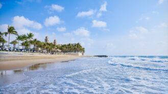 The Breakers Palm Beach Hotel Spotlight | view from the resort from the water